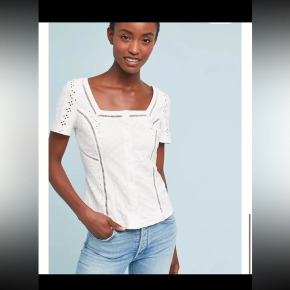 Anthropologie Aurora Eyelet Top ett:twa
size XL - Picture 4 of 12